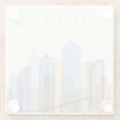 サンディエゴ都市スカイライン ガラスコースター (裏面)