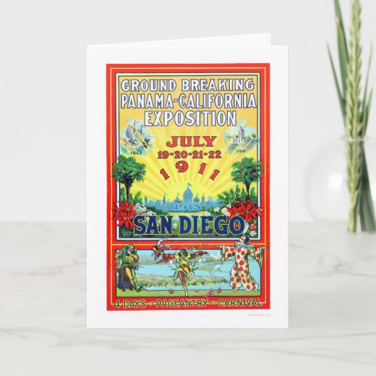 サンディエゴ1911年のパナマ-カリフォルニア博覧会 カード (正面)