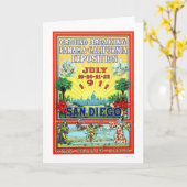 サンディエゴ1911年のパナマ-カリフォルニア博覧会 カード (黄色い花)