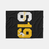 サンディエゴ619ヴィンテージ90s野球選手シルエット フリースブランケット (正面(横))