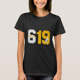 サンディエゴ619ヴィンテージ90s野球選手シルエット tシャツ
