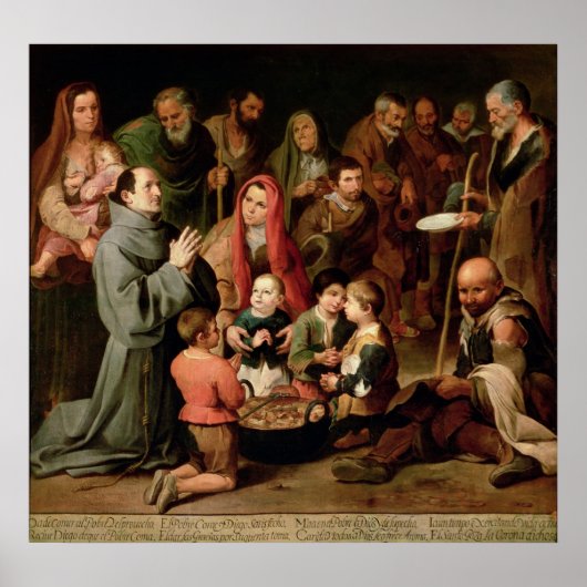 サンディエゴ・オブ・アルカ与えラの貧しい人々への食糧 ポスター (正面)