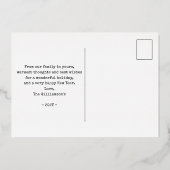 サンディエゴ・カリフォルニアのメリークリスマス 箔シーズンカード (裏面)