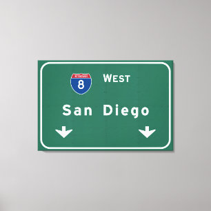 サンディエゴ・カリフォルニア州間高速道路フリーウェイ: キャンバスプリント