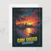 サンディエゴ，カリフォルニア州 – ヴィンテージスタイル ポストカード (正面/裏面)