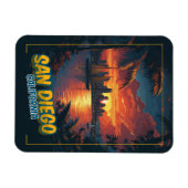 サンディエゴ,カリフォルニア州 – ヴィンテージスタイル マグネット (横)