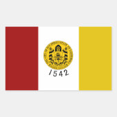 サンディエゴ（カリフォルニア州）市旗 長方形シール (正面)