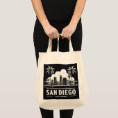 サンディエゴ カリフォルニア スカイライン トートバッグ (正面(商品))