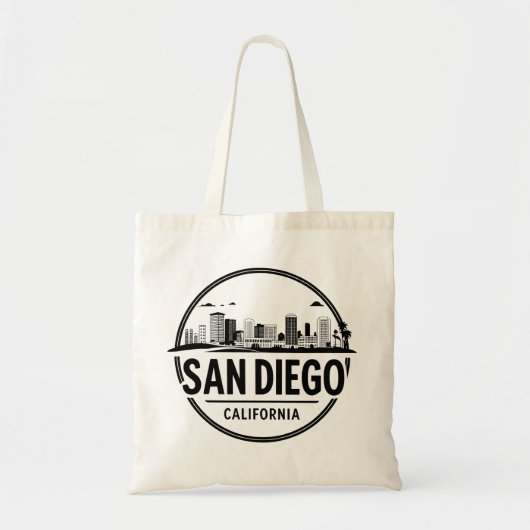 サンディエゴ カリフォルニア スカイライン トートバッグ (正面)
