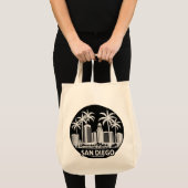 サンディエゴ カリフォルニア スカイライン トートバッグ (正面(商品))