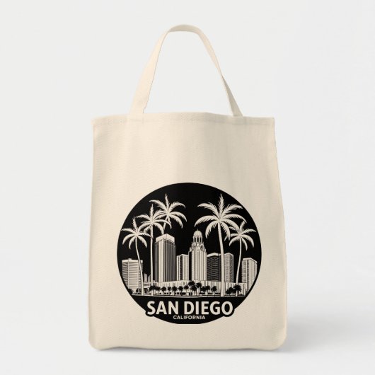サンディエゴ カリフォルニア スカイライン トートバッグ (正面)