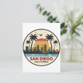 サンディエゴ カリフォルニア スカイライン ポストカード (スタンド正面)