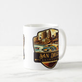 サンディエゴ, カリフォルニア | ビンテージ コーヒーマグカップ (正面右)