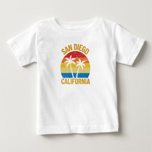 サンディエゴ カリフォルニア ベビーTシャツ (正面)