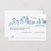 サンディエゴ スカイライン ウェディング への返信 出欠カード (正面/裏面)