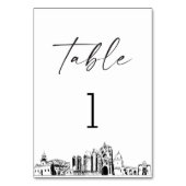 サンディエゴ・スカイライン・テーブル番号3.5x5カード テーブルナンバー (裏面)