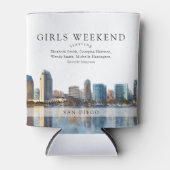 サンディエゴ スカイライン 水彩ガールズウィークエンド 缶クーラー (正面)