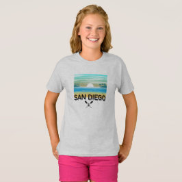 サンディエゴ デザイン - ガールズ向け 基本Tシャツ Tシャツ
