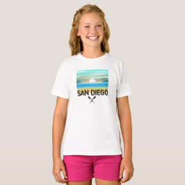 サンディエゴ デザイン - ガールズ向け 基本Tシャツ Tシャツ