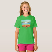 サンディエゴ デザイン - ガールズ ベーシック Tシャツ (正面フル)