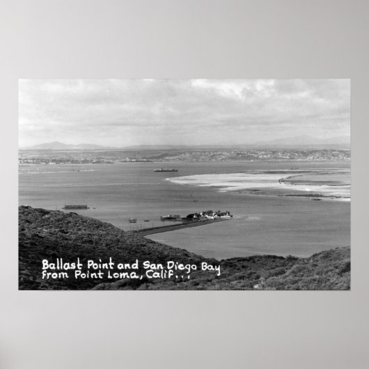 サンディエゴ、バラストポイントとベイのCAビュー ポスター (正面)