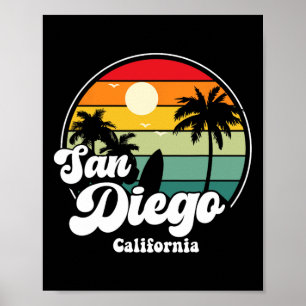 サンディエゴ ビーチ カリフォルニア サーフィン サーファー お土産 ポスター