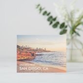 サンディエゴ・ポストカードからのラジョラサンセットグリーティング ポストカード (スタンド正面)