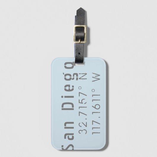 サンディエゴ 緯度 経度 ラゲッジタグ (正面縦)