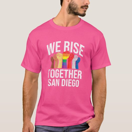 サンディエゴ・Lgbtqカリフォルニアプライド Tシャツ (正面)