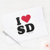 サンディエゴ – 「SDが大好き」「サンディエゴが大好き」 ラウンドシール (封筒)