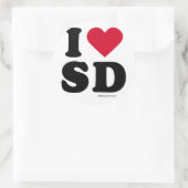 サンディエゴ – 「SDが大好き」「サンディエゴが大好き」 ラウンドシール (バッグ)