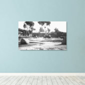 サンディエゴCAオールドタウンプラザビュー写真 キャンバスプリント (インサイチュ (ウッドフロア))