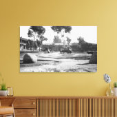 サンディエゴCAオールドタウンプラザビュー写真 キャンバスプリント (インサイチュ (リビング))