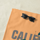 サンディエゴCAジオメトリックパームズ ビーチタオル (インサイチュ)