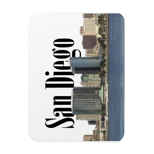 サンディエゴCAスカイラインとサンディエゴのスカイライン マグネット (縦)