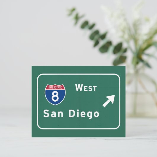 サンディエゴI-8 West Exit Interstate California Ca - ポストカード (スタンド正面)