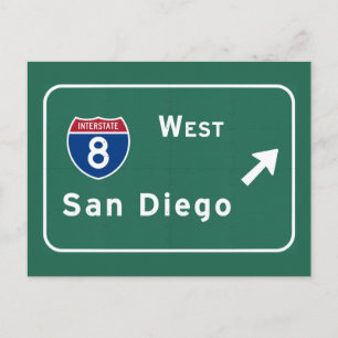 サンディエゴI-8 West Exit Interstate California Ca - ポストカード