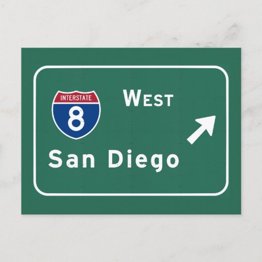 サンディエゴI-8 West Exit Interstate California Ca - ポストカード (正面)