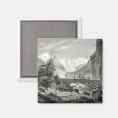 サンディエ浴場のモンブラン マグネット (正面/裏面)