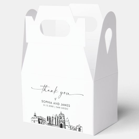 サンディエ結婚ゴのパーソナライズされたお願い フェイバーボックス (オープン)