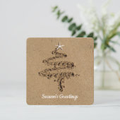 サンディクリスマスツリー - フラットホリデーカード シーズンカード (スタンド正面)