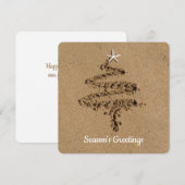 サンディクリスマスツリー - フラットホリデーカード シーズンカード (正面/裏面)