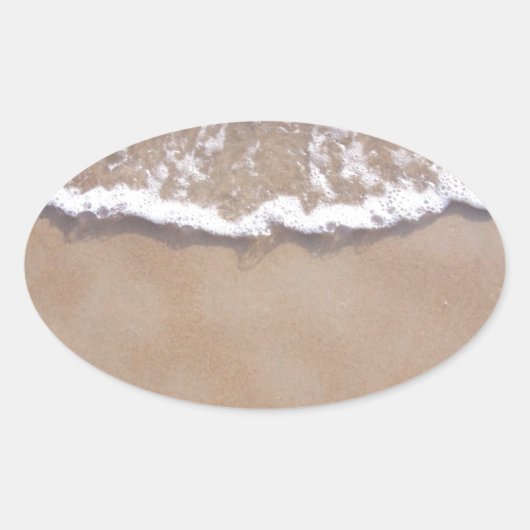 サンディサーフオンビーチ 楕円形シール (正面)