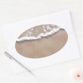 サンディサーフオンビーチ 楕円形シール (封筒)