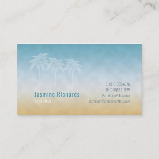 サンディシーパームスシルエット名刺 名刺 (裏面)