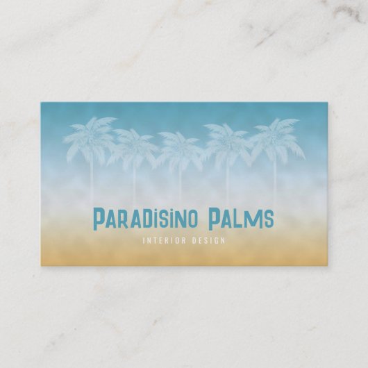 サンディシーパームスシルエット名刺 名刺 (正面)