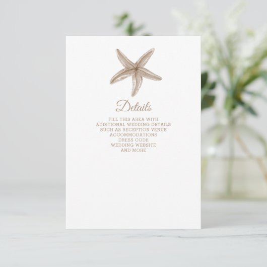 サンディスターフィッシュマリン海ビーチ結婚式 エンクロージャーカード (スタンド正面)