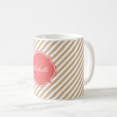 サンディストライプモノグラムマグ コーヒーマグカップ (正面右)