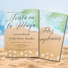 サンディスペインのビーチライツ100thバースデーパーティー 招待状