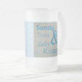 サンディトゥーアンドサルティキスビーチライフ引用文 フロストグラスビールジョッキ (正面右)